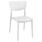 Σετ Τραπεζαρίας Monna White Randy 5τμχ 120Χ80X72εκ. - ΞΥΛΟ/PP - WHITE