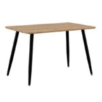 DALAS SONOMA 120Χ70Χ75εκ.ΤΡΑΠΕΖΙ - ΜΕΤΑΛΛΟ/MDF/3D PAPER - SONOMA OAK