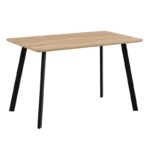 DERBI SONOMA 120Χ70Χ75εκ.ΤΡΑΠΕΖΙ - ΜΕΤΑΛΛΟ/MDF/3D PAPER - SONOMA OAK