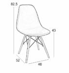 Καρέκλα Τραπεζαρίας Ξύλινη 4τμχ Loft Λευκό PP 46x52x43-82.5εκ. - ΞΥΛΟ/PP - ΛΕΥΚΟ