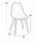 LOFT PLUS ΚΑΡΕΚΛΑ ΜΑΥΡΗ(Σ4)ΡΡ - ΞΥΛΟ/PP - ΜΑΥΡΟ