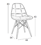 Καρέκλα Τραπεζαρίας Ξύλινη 4τμχ Amanta Grey PU 44x54x43-83εκ. - ΞΥΛΟ/ΔΕΡΜΑΤΙΝΗ - ΓΚΡΙ
