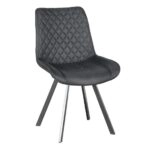 ALESIA S BLACK ΥΦΑΣΜΑ ΚΑΡΕΚΛΑ ΜΕΤΑΛΛΙΚΗ - ΜΕΤΑΛΛΟ/ΥΦΑΣΜΑ - BLACK