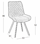 ALESIA S GREY ΥΦΑΣΜΑ ΚΑΡΕΚΛΑ ΜΕΤΑΛΛΙΚΗ - ΜΕΤΑΛΛΟ/ΥΦΑΣΜΑ - GREY