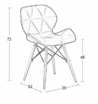 Καρέκλα Τραπεζαρίας Ξύλινη 4τμχ Margo Μαύρο PU 39x52x72εκ. - ΞΥΛΟ/ΔΕΡΜΑΤΙΝΗ - ΜΑΥΡΟ
