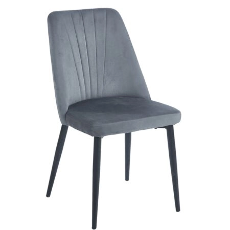 OLIVIA GREY VELVET/PU ΚΑΡΕΚΛΑ ΜΕΤΑΛΛΙΚΗ - ΜΕΤΑΛΛΟ/VELVET/PU - GREY