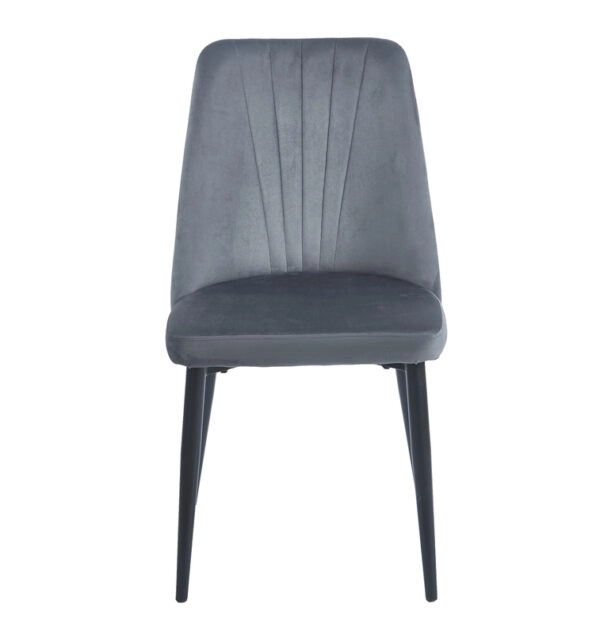 OLIVIA GREY VELVET/PU ΚΑΡΕΚΛΑ ΜΕΤΑΛΛΙΚΗ - ΜΕΤΑΛΛΟ/VELVET/PU - GREY
