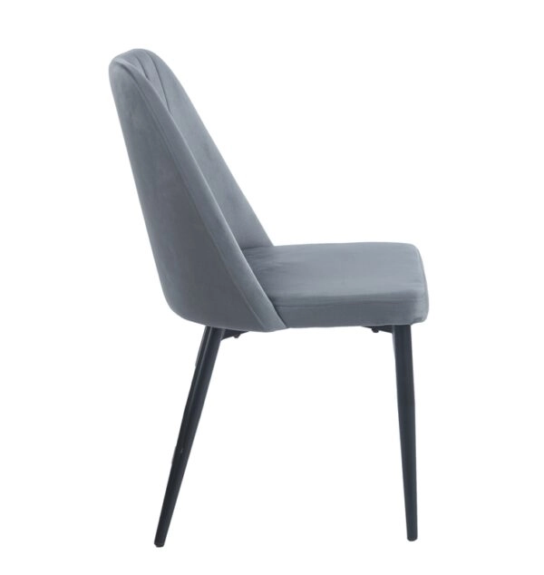 OLIVIA GREY VELVET/PU ΚΑΡΕΚΛΑ ΜΕΤΑΛΛΙΚΗ - ΜΕΤΑΛΛΟ/VELVET/PU - GREY