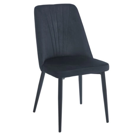 OLIVIA BLACK VELVET/PU ΚΑΡΕΚΛΑ ΜΕΤΑΛΛΙΚΗ - ΜΕΤΑΛΛΟ/VELVET/PU - BLACK