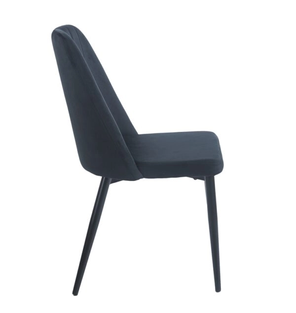 OLIVIA BLACK VELVET/PU ΚΑΡΕΚΛΑ ΜΕΤΑΛΛΙΚΗ - ΜΕΤΑΛΛΟ/VELVET/PU - BLACK