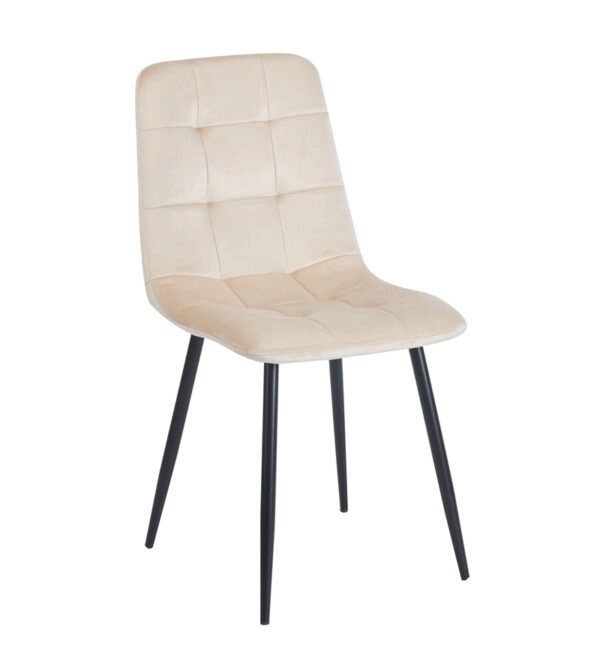 OSCAR BEIGE VELVET ΥΦΑΣΜΑ ΚΑΡΕΚΛΑ ΜΕΤΑΛΛΙΚΗ - ΜΕΤΑΛΛΟ/ΥΦΑΣΜΑ - BEIGE