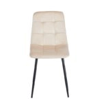 OSCAR BEIGE VELVET ΥΦΑΣΜΑ ΚΑΡΕΚΛΑ ΜΕΤΑΛΛΙΚΗ - ΜΕΤΑΛΛΟ/ΥΦΑΣΜΑ - BEIGE