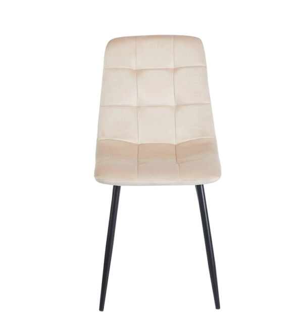 OSCAR BEIGE VELVET ΥΦΑΣΜΑ ΚΑΡΕΚΛΑ ΜΕΤΑΛΛΙΚΗ - ΜΕΤΑΛΛΟ/ΥΦΑΣΜΑ - BEIGE