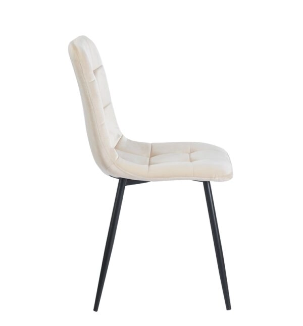 OSCAR BEIGE VELVET ΥΦΑΣΜΑ ΚΑΡΕΚΛΑ ΜΕΤΑΛΛΙΚΗ - ΜΕΤΑΛΛΟ/ΥΦΑΣΜΑ - BEIGE