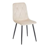 EVA BEIGE VELVET ΥΦΑΣΜΑ ΚΑΡΕΚΛΑ ΜΕΤΑΛΛΙΚΗ - ΜΕΤΑΛΛΟ/ΥΦΑΣΜΑ - BEIGE