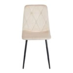 EVA BEIGE VELVET ΥΦΑΣΜΑ ΚΑΡΕΚΛΑ ΜΕΤΑΛΛΙΚΗ - ΜΕΤΑΛΛΟ/ΥΦΑΣΜΑ - BEIGE