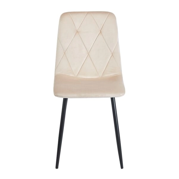 EVA BEIGE VELVET ΥΦΑΣΜΑ ΚΑΡΕΚΛΑ ΜΕΤΑΛΛΙΚΗ - ΜΕΤΑΛΛΟ/ΥΦΑΣΜΑ - BEIGE