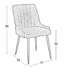 MEGAN BLACK ΥΦΑΣΜΑ ΚΑΡΕΚΛΑ ΜΕΤΑΛΛΙΚΗ - ΜΕΤΑΛΛΟ/ΥΦΑΣΜΑ - BLACK