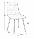 OSCAR BLACK VELVET ΥΦΑΣΜΑ ΚΑΡΕΚΛΑ ΜΕΤΑΛΛΙΚΗ - ΜΕΤΑΛΛΟ/ΥΦΑΣΜΑ - BLACK