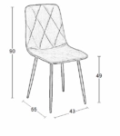 EVA BLACK VELVET ΥΦΑΣΜΑ ΚΑΡΕΚΛΑ ΜΕΤΑΛΛΙΚΗ - ΜΕΤΑΛΛΟ/ΥΦΑΣΜΑ - BLACK