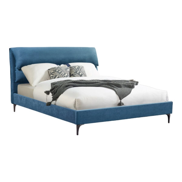 Κρεβάτι Aryna  ύφασμα σε πετρόλ απόχρωση 160x200εκ