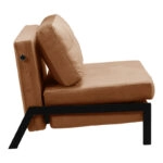 Πολυθρόνα-κρεβάτι Fancy βελούδο σε σάπιο μήλο απόχρωση και πόδι μαύρο μέταλλο 95x98x70εκ