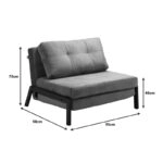 Πολυθρόνα-κρεβάτι Fancy βελούδο σε σάπιο μήλο απόχρωση και πόδι μαύρο μέταλλο 95x98x70εκ