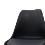 Καρέκλα Gaston  PP-PU μαύρο-φυσικό πόδι 43x51x75 εκ