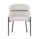 Πολυθρόνα Tolerse Inart μπεζ ύφασμα-πόδι μαύρο μέταλλο 58x57x80εκ