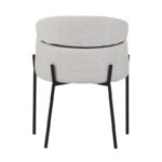 Πολυθρόνα Tolerse Inart μπεζ ύφασμα-πόδι μαύρο μέταλλο 58x57x80εκ