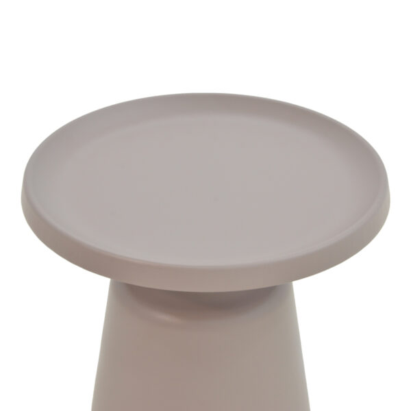 Βοηθητικό τραπέζι Ginoze Inart cappuccino μέταλλο Φ50x50εκ