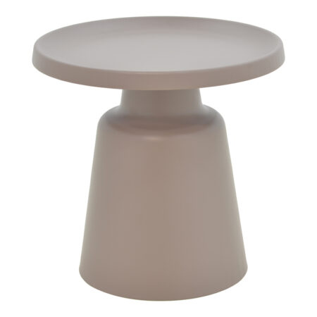 Βοηθητικό τραπέζι Ginoze Inart cappuccino μέταλλο Φ50x50εκ