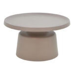 Τραπέζι σαλονιού Ginoze Inart cappuccino μέταλλο Φ70x40εκ