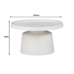 Τραπέζι σαλονιού Ginoze Inart cappuccino μέταλλο Φ70x40εκ