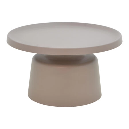 Τραπέζι σαλονιού Ginoze Inart cappuccino μέταλλο Φ70x40εκ