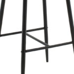 Σκαμπό bar Patrin  ανθρακί pu-πόδι μέταλλο σε μαύρη απόχρωση