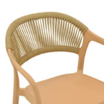 Πολυθρόνα Ankara  στοιβαζόμενη pp cappuccino απόχρωση με μπεζ rattan 57x48x80εκ