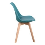 Καρέκλα Gaston  PP-PU μπλε απόχρωση- φυσικό πόδι 43x51x75εκ