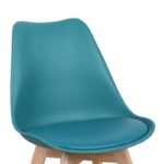 Καρέκλα Gaston  PP-PU μπλε απόχρωση- φυσικό πόδι 43x51x75εκ