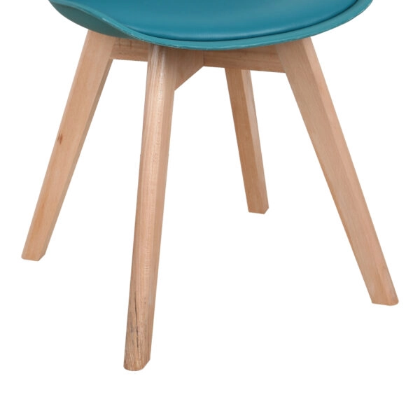 Καρέκλα Gaston  PP-PU μπλε απόχρωση- φυσικό πόδι 43x51x75εκ