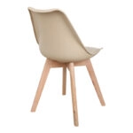 Καρέκλα Gaston  PP-PU taupe απόχρωση- φυσικό πόδι 43x51x75εκ