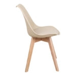 Καρέκλα Gaston  PP-PU taupe απόχρωση- φυσικό πόδι 43x51x75εκ
