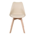 Καρέκλα Gaston  PP-PU taupe απόχρωση- φυσικό πόδι 43x51x75εκ