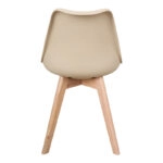 Καρέκλα Gaston  PP-PU taupe απόχρωση- φυσικό πόδι 43x51x75εκ