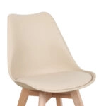 Καρέκλα Gaston  PP-PU taupe απόχρωση- φυσικό πόδι 43x51x75εκ