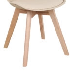 Καρέκλα Gaston  PP-PU taupe απόχρωση- φυσικό πόδι 43x51x75εκ