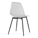 Καρέκλα Ballen  pp λευκό με μαύρα μεταλλικά πόδια 41.5x53x84.5εκ