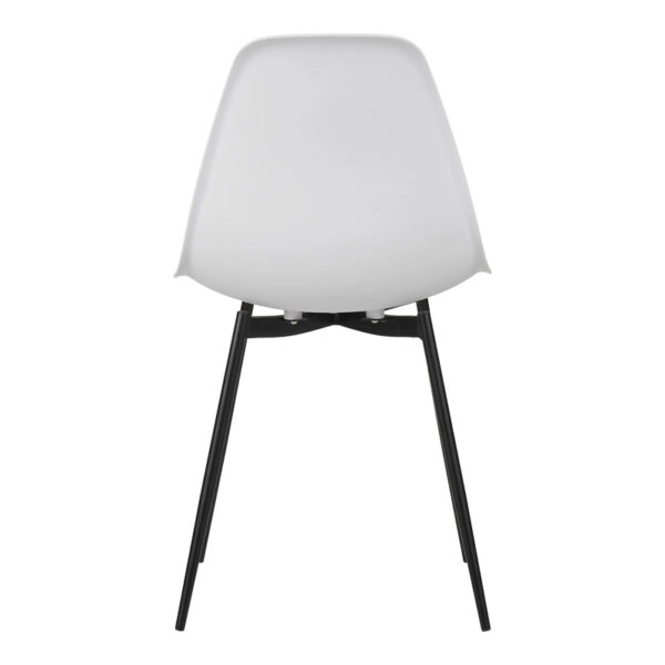 Καρέκλα Ballen  pp λευκό με μαύρα μεταλλικά πόδια 41.5x53x84.5εκ