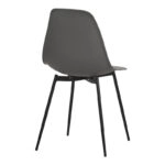Καρέκλα Ballen  pp ανθρακί με μαύρα μεταλλικά πόδια 41.5x53x84.5εκ
