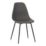 Καρέκλα Ballen  pp ανθρακί με μαύρα μεταλλικά πόδια 41.5x53x84.5εκ